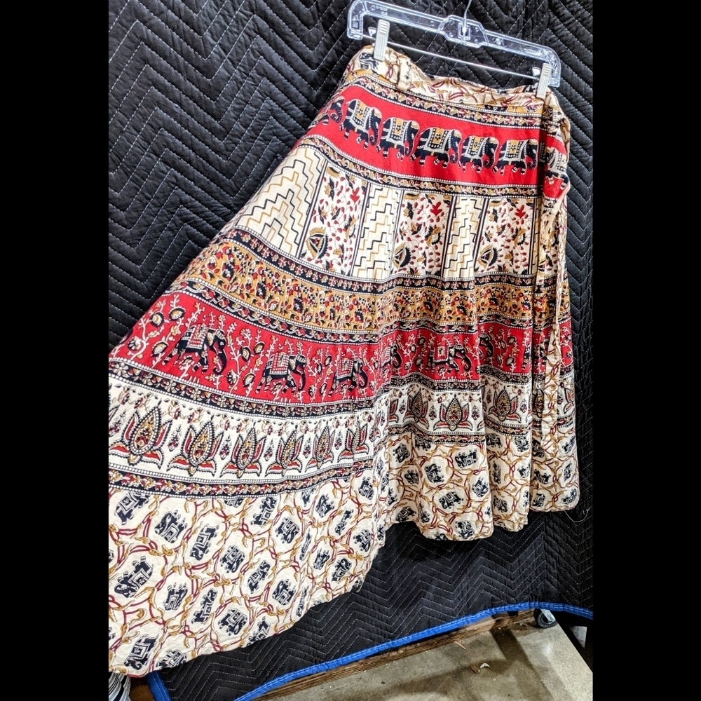 Vintage Hippy Boho Wrap Skirt